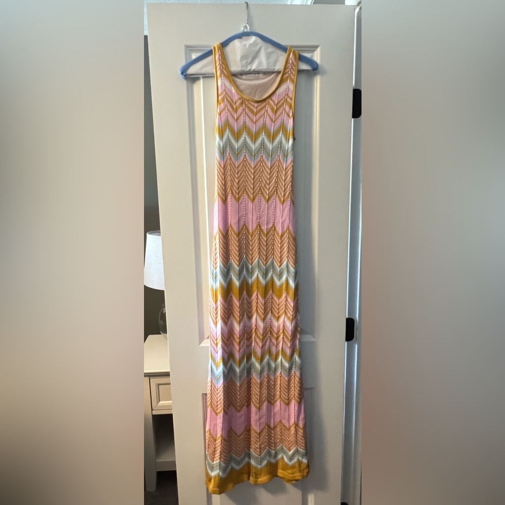 Chevron Pattern Maxi Skirt